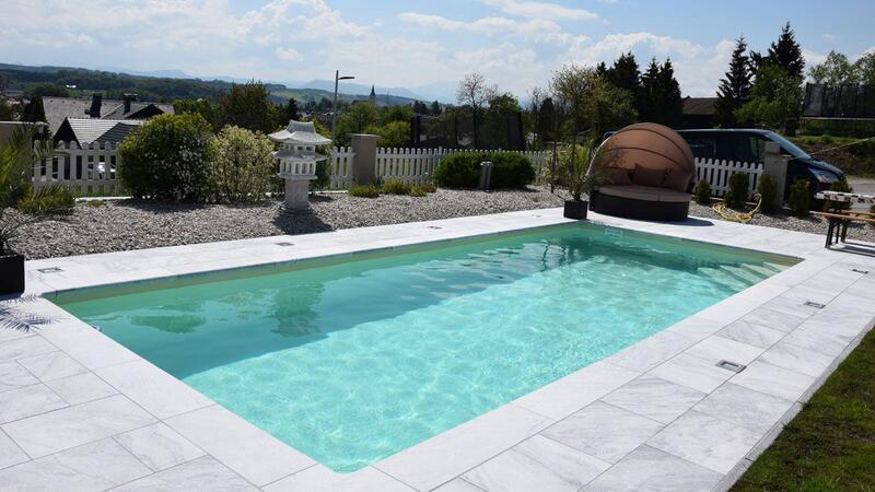 Styro-Pool-Set mit Edelstahlleiter Folie 0,8mm