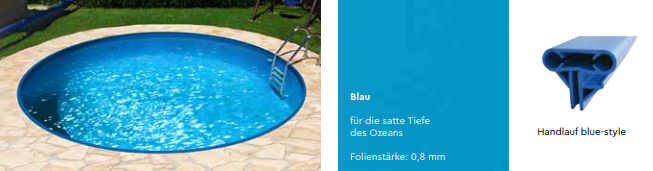 BWT Rundpool Einzelbecken 1,35 Meter Folie 0,8mm