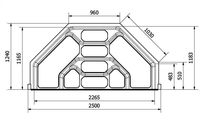 Styro-Pool-Set mit Treppe Ravenna Folie 1mm adriablau