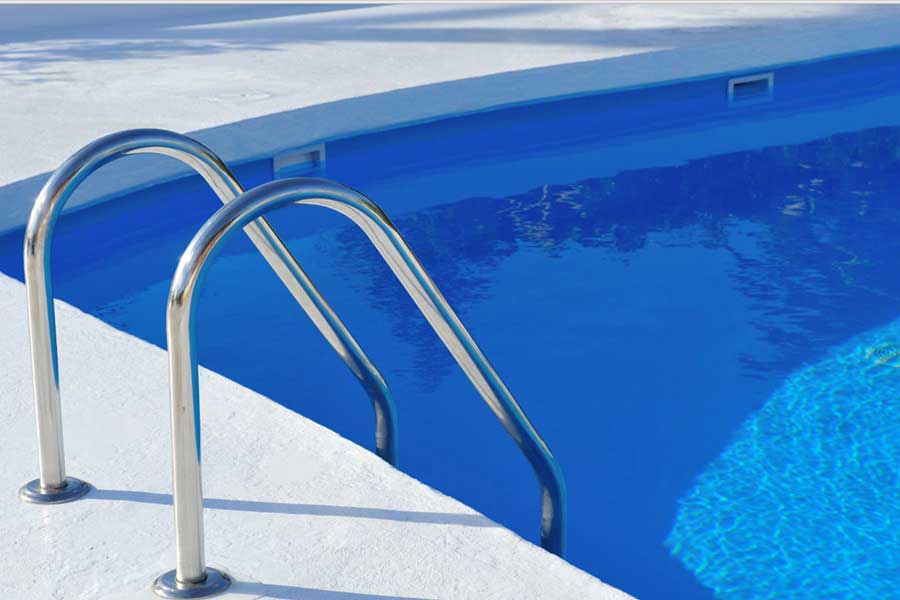Styro-Pool-Set mit Edelstahlleiter Folie 0,8mm